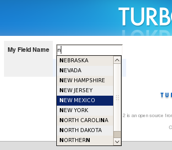 example AutoComplete Field